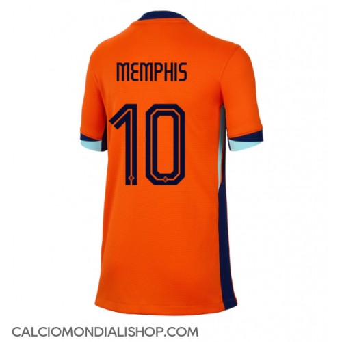 Maglie da calcio Olanda Memphis Depay #10 Prima Maglia Femminile Europei 2024 Manica Corta